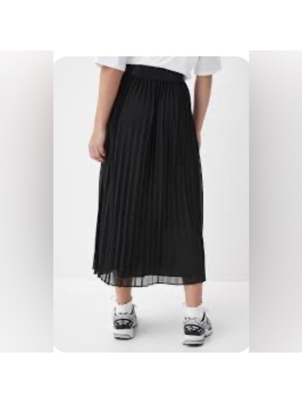 TWIK by Simons Pull On Pleated Lined Maxi Skirt Lightweight Flowy Voile Sheer - Picture 3 of 17